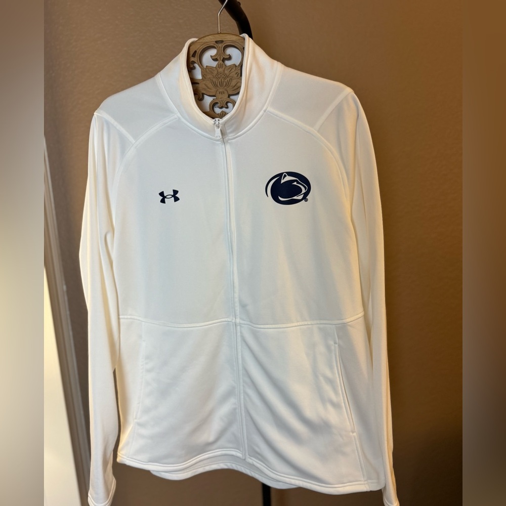 Under Armour Penn State Full Zip Jacket | White Fleece Lined | XL